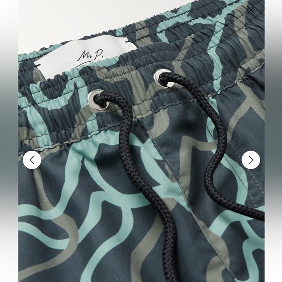 Mr P Straight-Leg Mid-Length Printed Swim Shorts - M - Picture 2 of 8